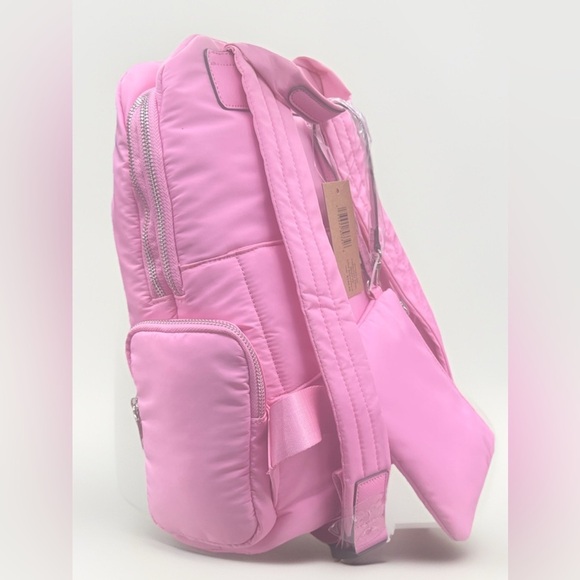 NEW Steve Madden Large Backpack Fondant Pink with Detachable Pouch Wristlet - Picture 8 of 11